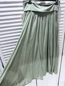 Lång Kjol Khaki One Size