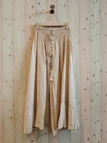 Linnekjol Beige One Size