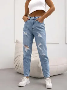 Mom-jeans Blå