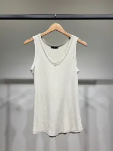 Linne med Paljetter Beige One Size