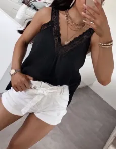 ESTEE BROWN Ärmlös Topp Black