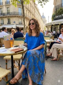 Tvådelad Klänning Royal Blue One Size