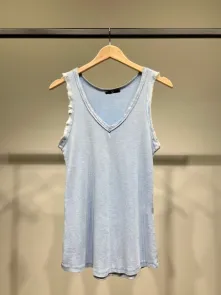 Linne med Paljetter Blå One Size