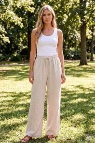 Linnebyxa Beige One Size