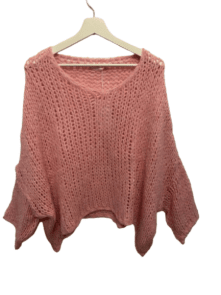 Stickad Tröja Pink 