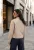 Jacka i Skinnimitation Beige