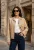 Jacka i Skinnimitation Beige