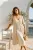 Lång Virkad Kofta Beige One Size