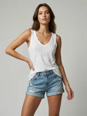 Zoom bild av Linne med Paljetter Vit One Size