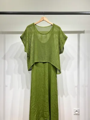 Zoom bild av Stickad Topp & Klänning Khaki One Size