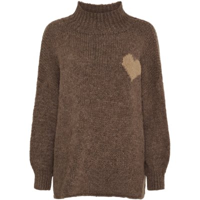 Marta du Chateau MdcCedar Stickad Tröja Fango/Light Camel One Size