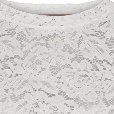 Zoom bild av Marta du Chateau MdcMilley Långärmad Spets-T-shirt White