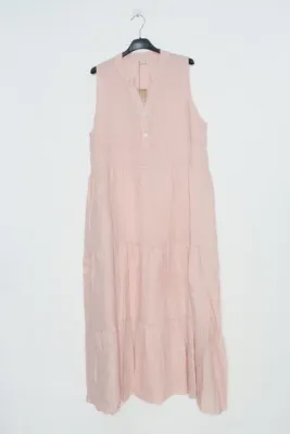 Zoom bild av Linneklänning Rosa One Size