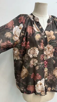 Zoom bild av Blus med Långa Ärmar Choco One Size