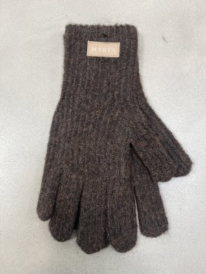 Marta du Chateau Stickade Handskar Brown