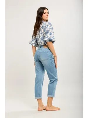 Zoom bild av Toxik3 Jeans med Broderade Blommönster