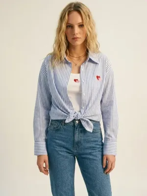 Zoom bild av Set med T-shirt och Randig Skjorta Blå One Size