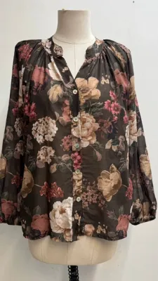 Zoom bild av Blus med Långa Ärmar Choco One Size