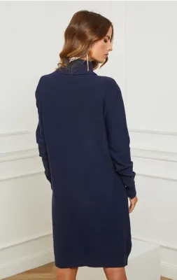 Zoom bild av Stickad Klänning Svart One Size