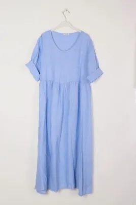 Zoom bild av Linneklänning Denim Blå One Size