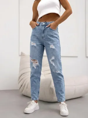 Zoom bild av Mom-jeans Blå