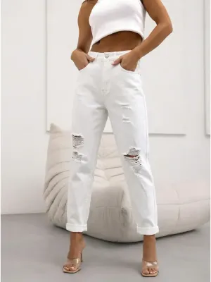 Zoom bild av Mom-jeans Vit