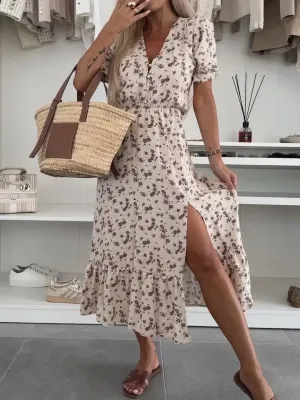 Zoom bild av ESTEE BROWN Långklänning Beige