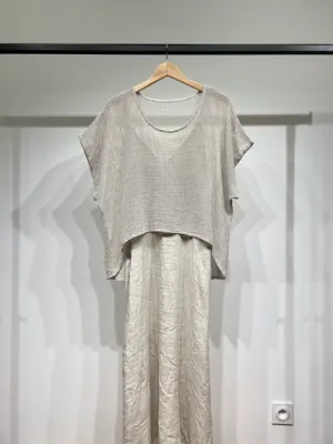 Zoom bild av Stickad Topp & Klänning Beige One Size