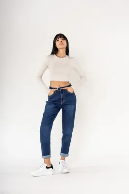 Zoom bild av Jeans MOM Boyfriend Mörkblå