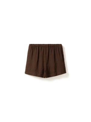 Zoom bild av Noella Layne Linneshorts Chocolate