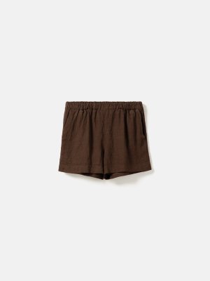 Zoom bild av Noella Layne Linneshorts Chocolate